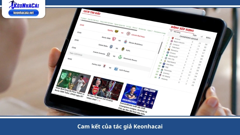 cam kết của tác giả Keonhacai