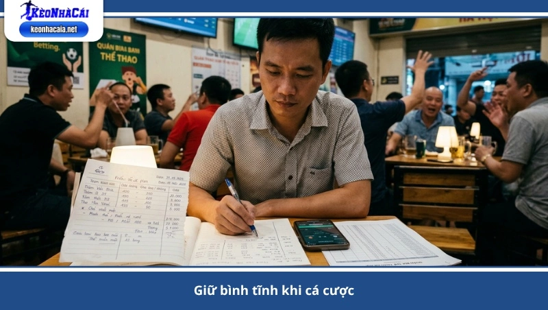 giữ bình tĩnh khi cá cược