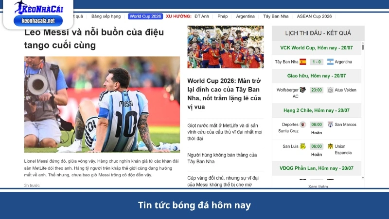 tin tức bóng đá hôm nay